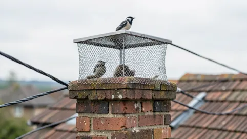 Siatka na komin przeciw kawkom