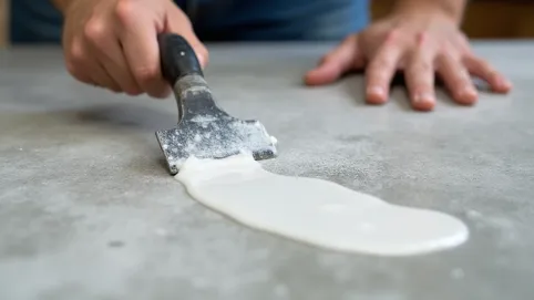 Zacieranie kleju do siatki na gładko