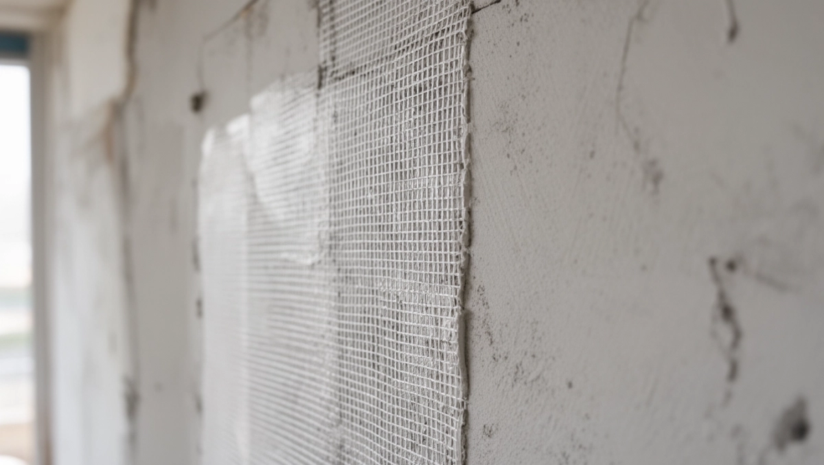 Siatka i klej zamiast tynku wewnątrz