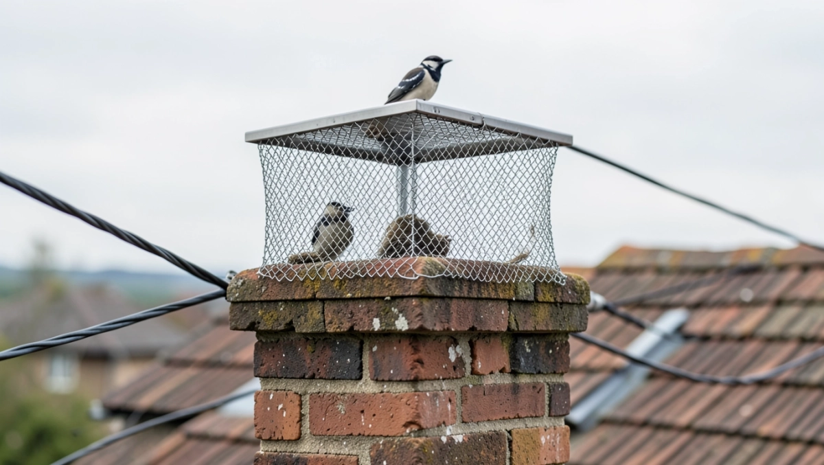 Siatka na komin przeciw kawkom