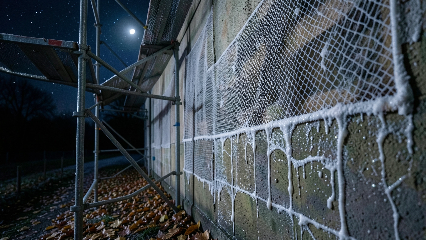 zatapianie siatki a nocne przymrozki